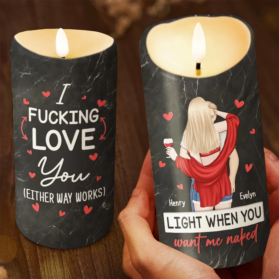 My Love For You Shines Brighter Than A Million Christmas Lights - Couple Personalized Custom LED Candle - Christmas Gift For Husband Wife, Anniversary