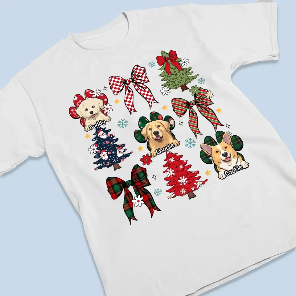 Purring Into The Holiday Spirit - Dog & Cat Personalized Custom Unisex T-shirt, Premium T-shirt, Hoodie - Christmas Gift For Pet Owners, Pet Lovers
