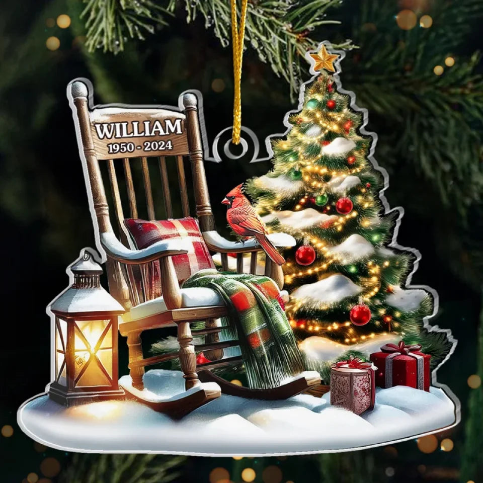You Will Remain In My Heart Forever - Memorial Personalized Custom Ornament - Acrylic Custom Shaped - Sympathy Gift, Christmas Gift For Family Members