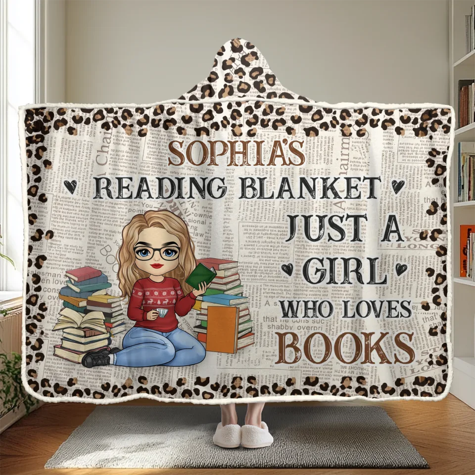 Lost In A Good Book - Personalized Custom Snuggle Blanket, Hoodie Blanket - Christmas Gift For Book Lovers