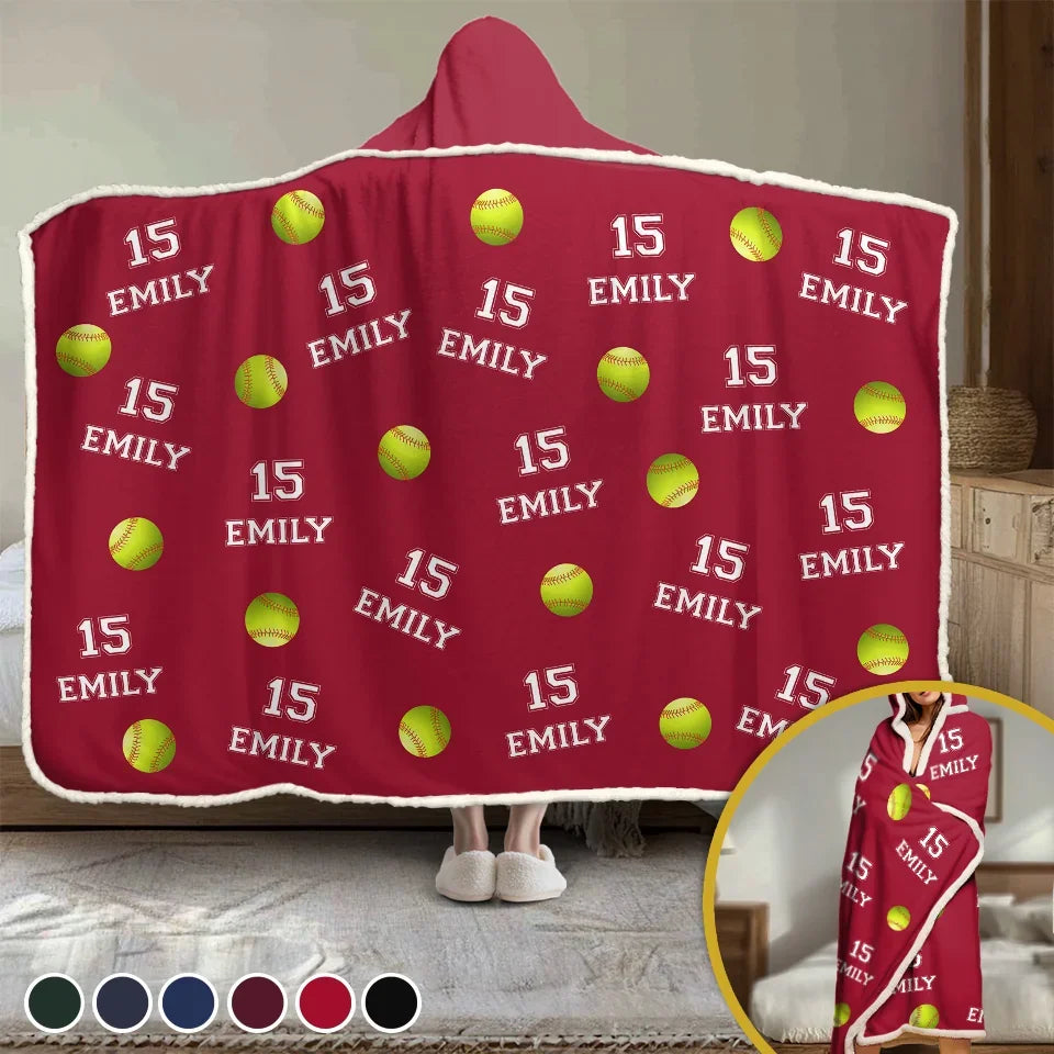 Play Hard, Play Smart - Personalized Custom Snuggle Blanket, Hoodie Blanket - Christmas Gift For Sport Lovers, Sport Players