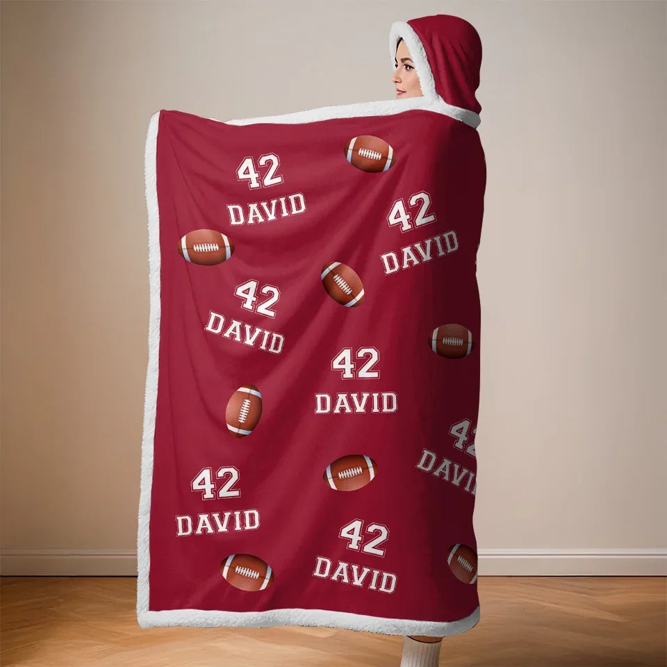 Work Hard, Dream Big - Personalized Custom  Snuggle Blanket, Hoodie Blanket - Christmas Gift For Sport Lovers, Sport Players
