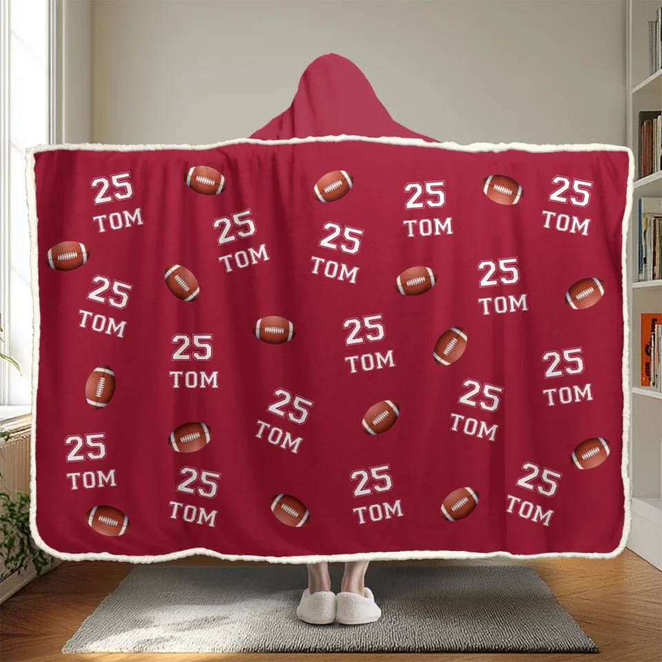 Work Hard, Dream Big - Personalized Custom  Snuggle Blanket, Hoodie Blanket - Christmas Gift For Sport Lovers, Sport Players