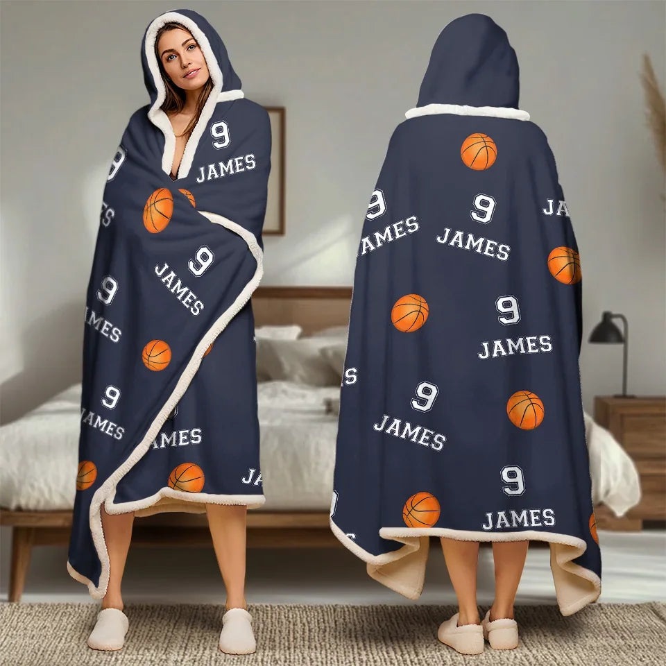 Rise And Grind - Personalized Custom Snuggle Blanket, Hoodie Blanket - Christmas Gift For Sport Lovers, Sport Players