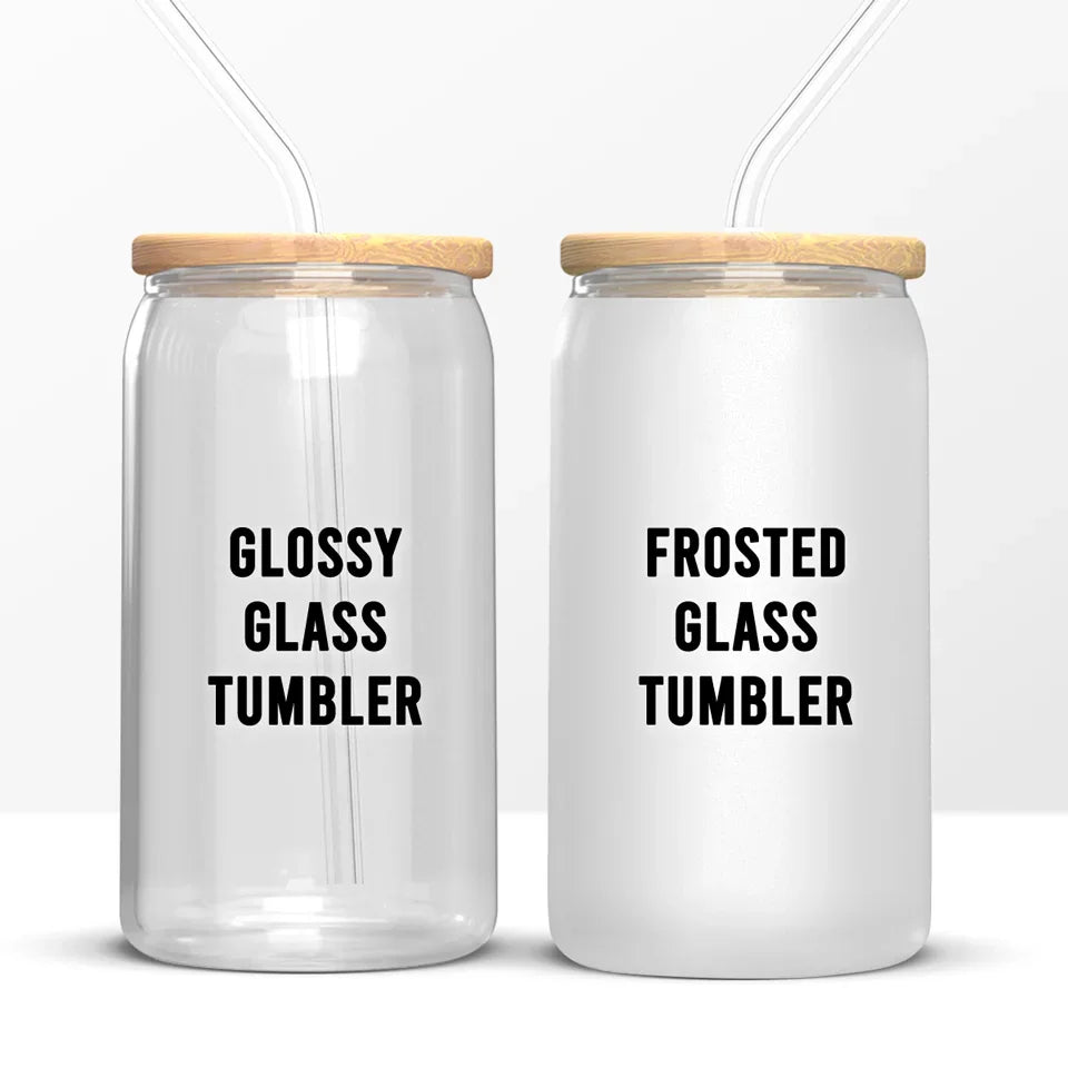 I Love My Crazy Best Friends - Bestie Personalized Custom Glass Cup, Iced Coffee Cup - Christmas Gift For Best Friends, BFF, Sisters