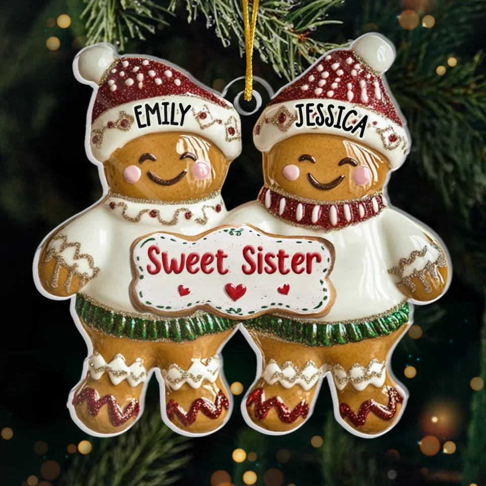 Holiday Cheer Is Better When Shared - Bestie Personalized Custom Ornament - Acrylic Custom Shaped - Christmas Gift For Best Friends, BFF, Sisters