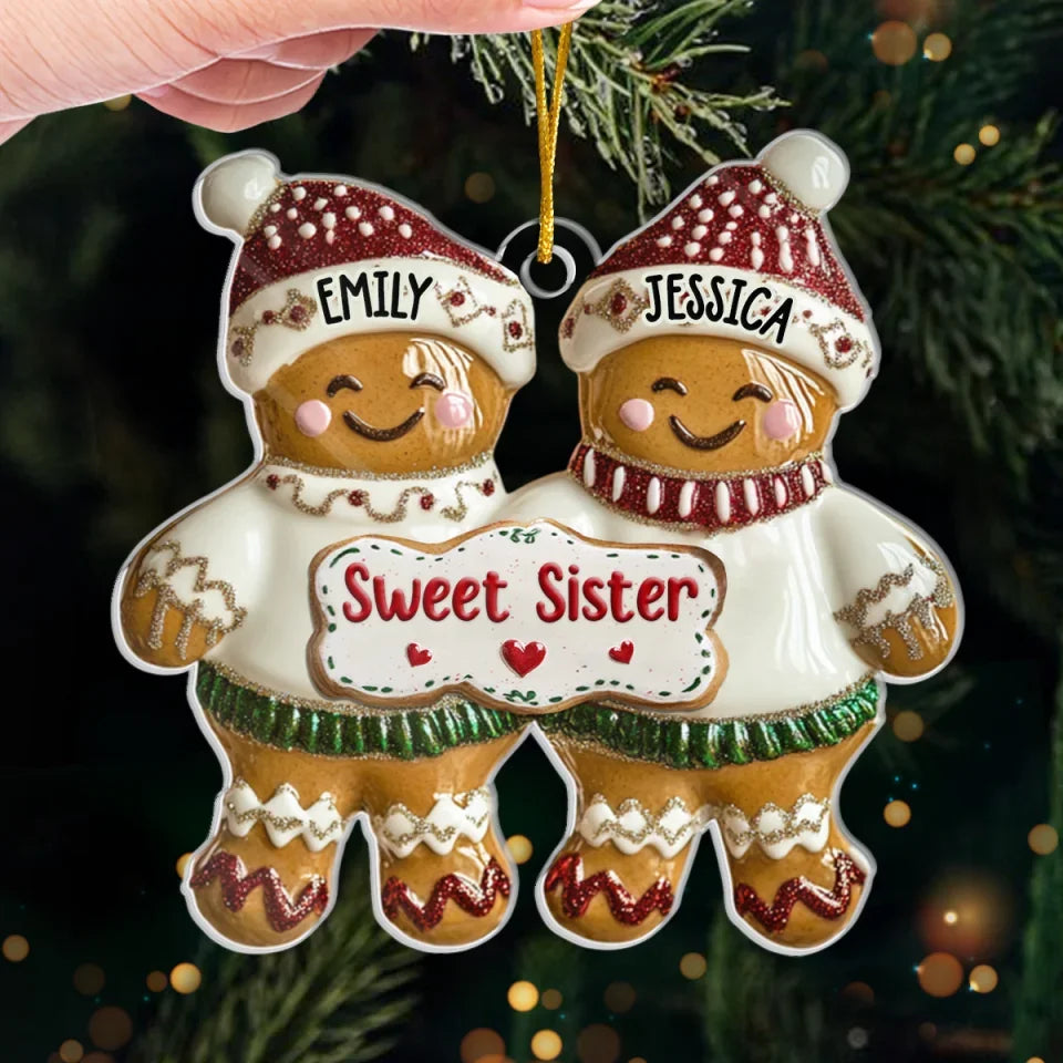 Holiday Cheer Is Better When Shared - Bestie Personalized Custom Ornament - Acrylic Custom Shaped - Christmas Gift For Best Friends, BFF, Sisters