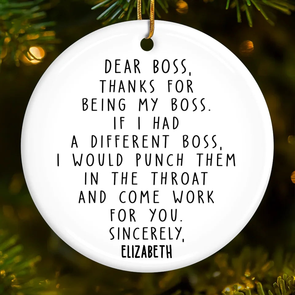 Teamwork Makes The Dream Work - Coworker Personalized Custom Ornament - Ceramic Round Shaped - Christmas Gift For Coworkers, Work Friends, Colleagues