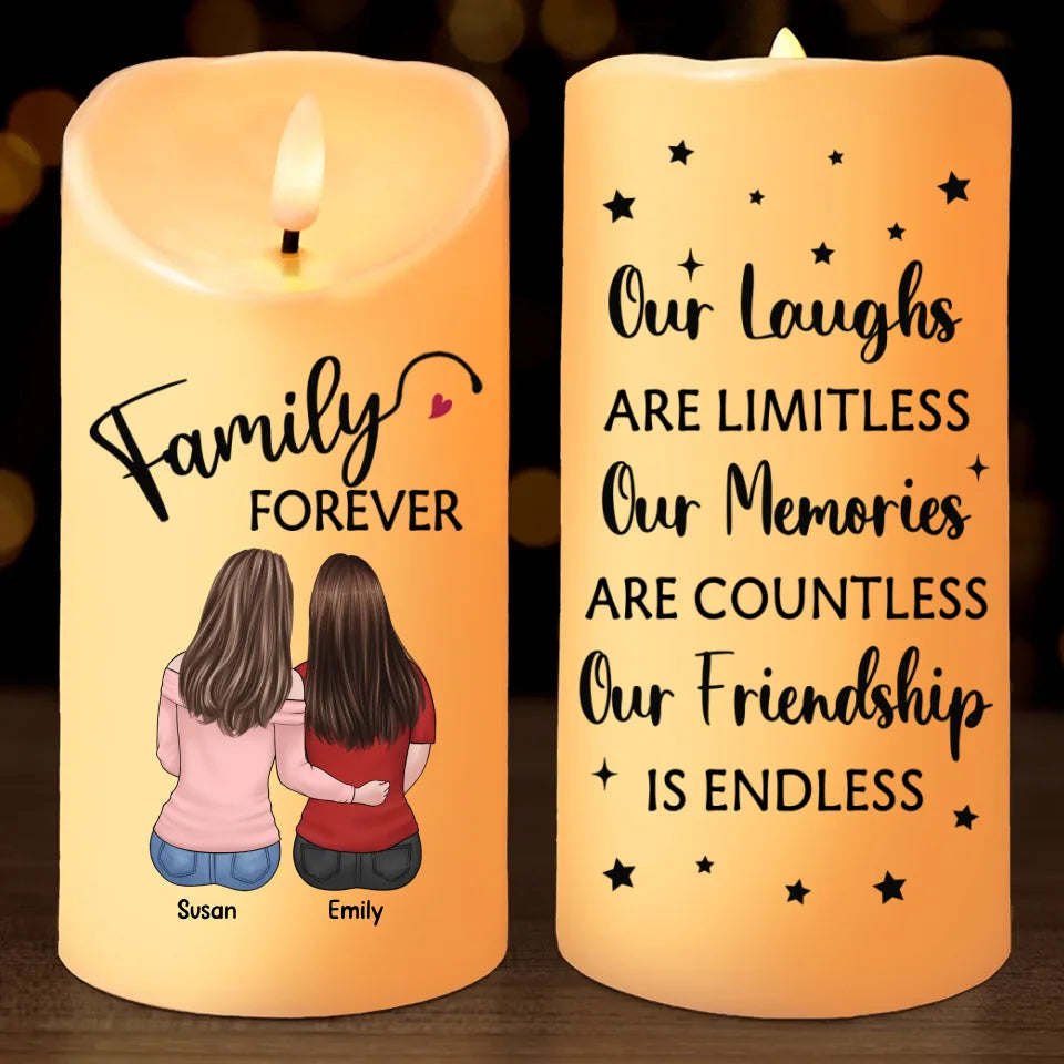 Together Is Our Favorite Place - Family Personalized Custom LED Candle - Christmas Gift For Family Members