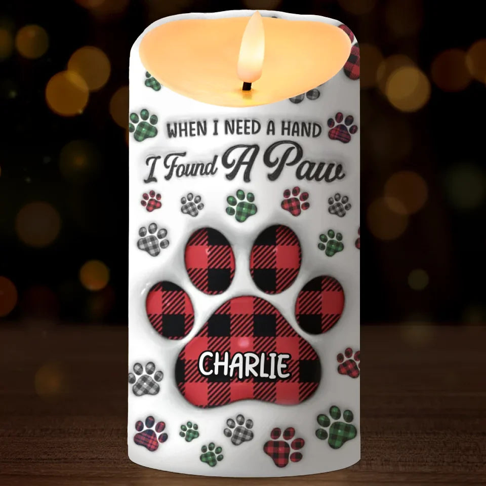 Life’s Better With A Tail - Dog & Cat Personalized Custom 3D Inflated Effect Printed LED Candle - Christmas Gift For Pet Owners, Pet Lovers