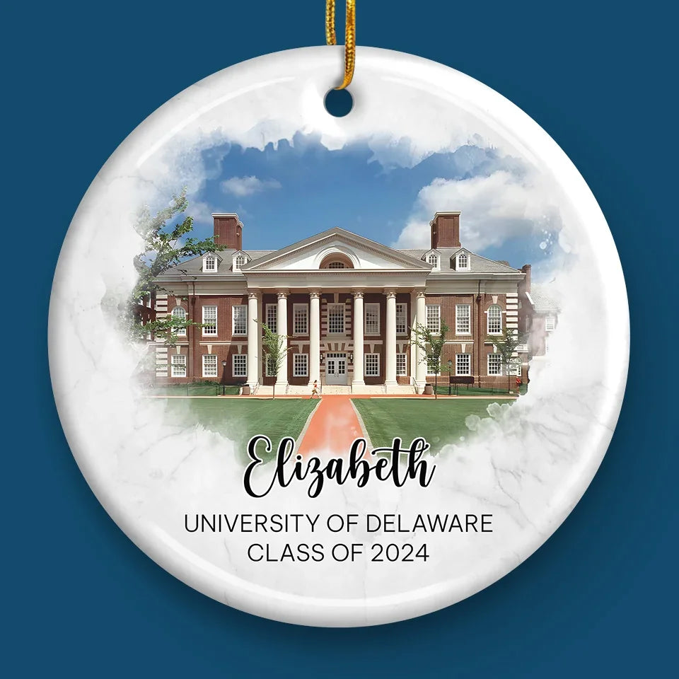 Custom Photo Chase Your Dreams And Make Them A Reality - Family Personalized Custom Ornament - Ceramic Round Shaped - Christmas Gift, Graduation Gift For Family Members, Siblings, Brothers, Sisters