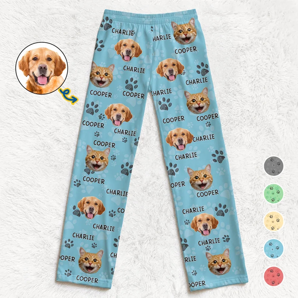 Custom Photo Pawsome Catmas Vibes - Dog & Cat Personalized Custom Pajama Pants - Christmas Gift For Pet Owners, Pet Lovers