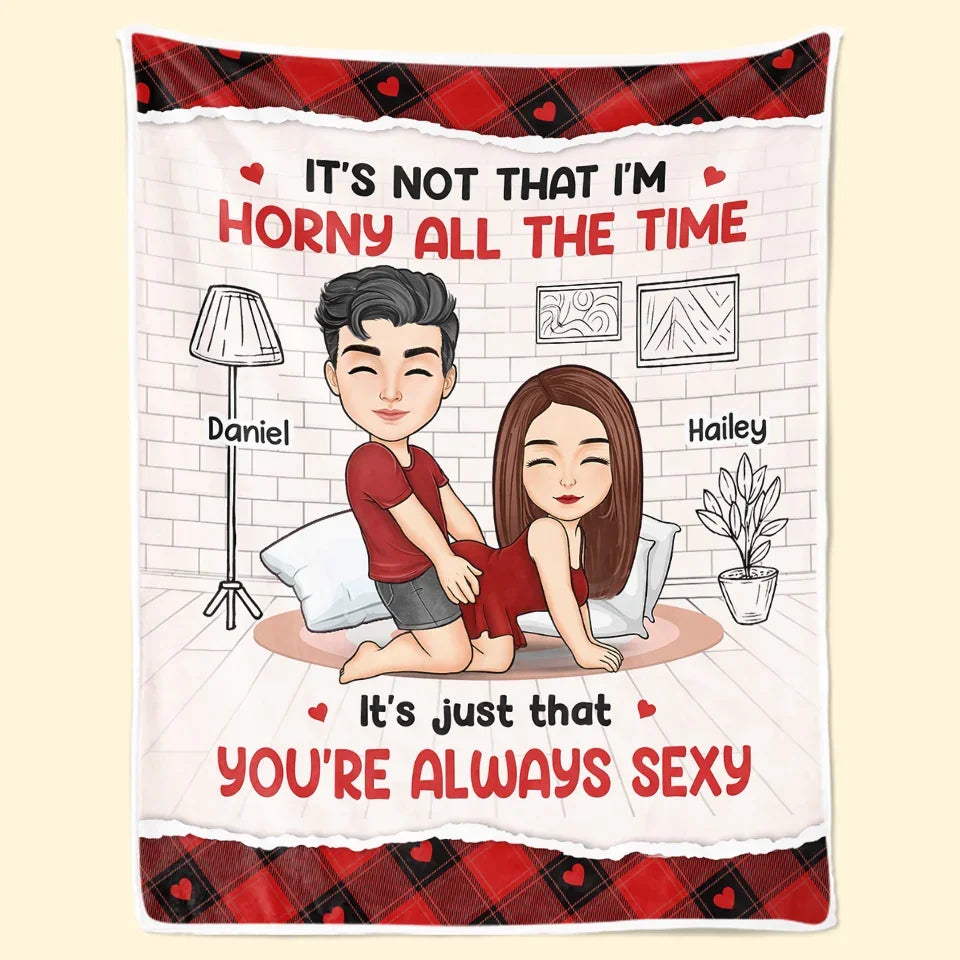 No Place I'd Rather Be Than By Your Side  - Couple Personalized Custom Blanket - Christmas Gift For Husband Wife, Anniversary