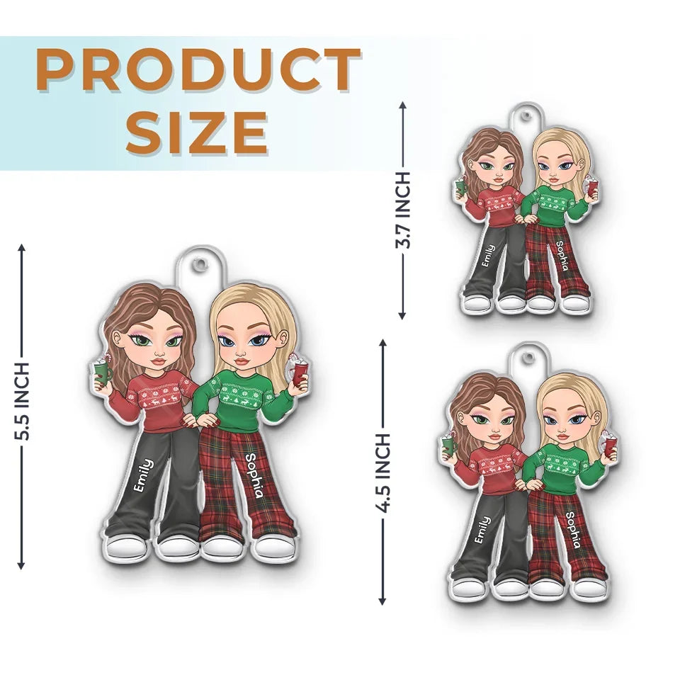 Of All Possessions A Friend Is The Most Precious - Bestie Personalized Custom Ornament - Acrylic Custom Shaped - Christmas Gift For Best Friends, BFF, Sisters