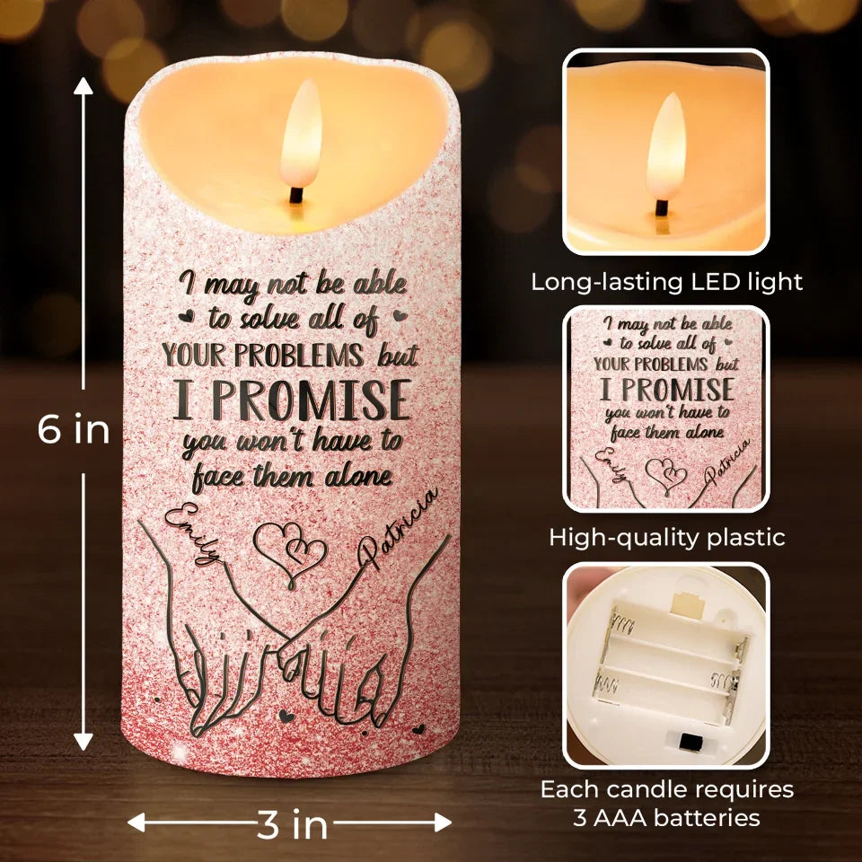 A Friend Is God's Way Of Making Sure We Never Walk Alone - Bestie Personalized Custom LED Candle - Christmas Gift For Best Friends, BFF, Sisters