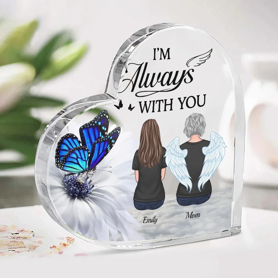Your Love Leaves A Lasting Legacy - Memorial Personalized Custom Heart Shaped Acrylic Plaque - Sympathy Gift For Family Members