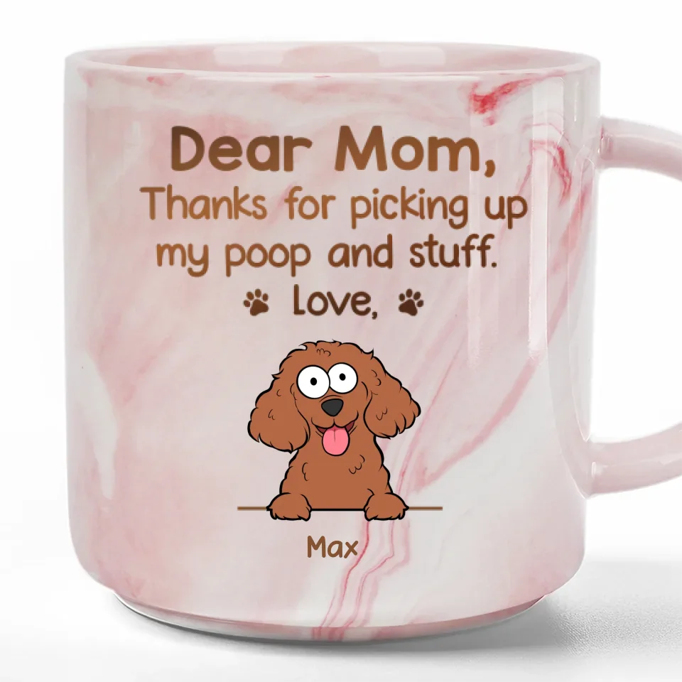 Paws Off My Secrets - Dog & Cat Personalized Custom Marble Mug - Christmas Gift For Pet Owners, Pet Lovers