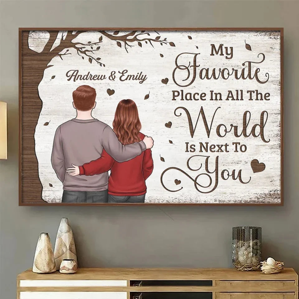 One Love, One Heart, One Destiny - Couple Personalized Custom Horizontal Poster - Christmas Gift For Husband Wife, Anniversary