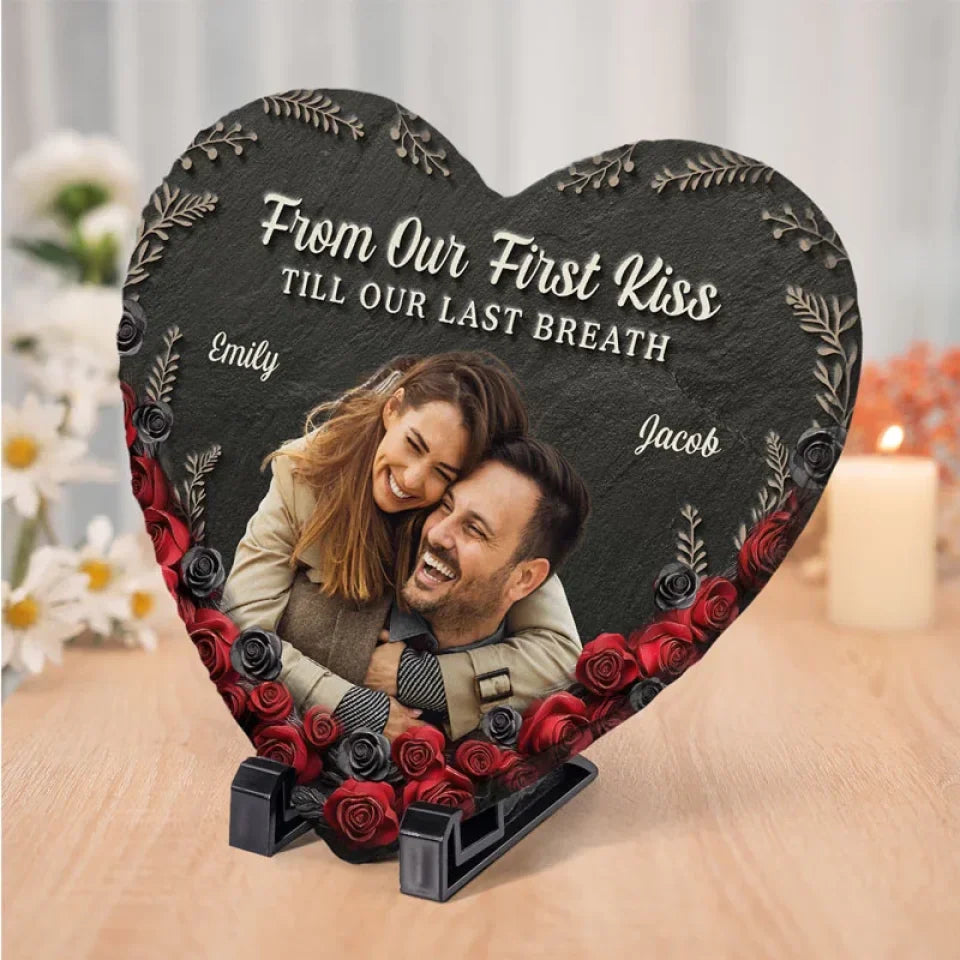 Custom Photo You Are, And Always Have Been, My Dream - Couple Personalized Custom Heart Shaped Stone With Stand - Christmas Gift For Husband Wife, Anniversary, First Christmas