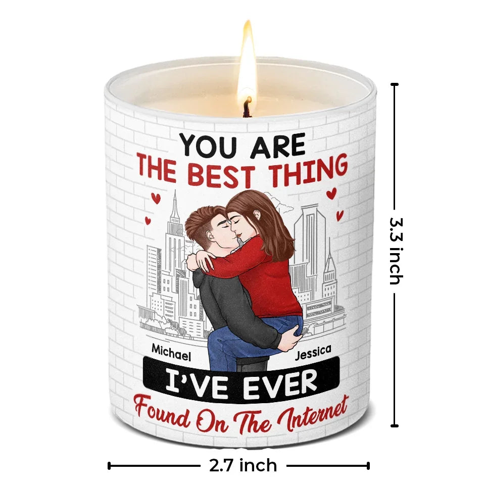 I Love You More Than Pizza - Couple Personalized Custom Smokeless Scented Candle - Christmas Gift For Husband Wife, Anniversary