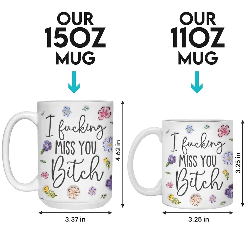 True Friendship Doesn’t Fade With Distance - Bestie Personalized Custom 3D Inflated Effect Printed Mug - Christmas Gift For Best Friends, BFF, Sisters