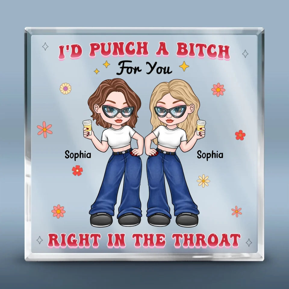 Whenever I See Them, I Think - Bestie Personalized Custom Square Shaped Acrylic Plaque - Gift For Best Friends, BFF, Sisters