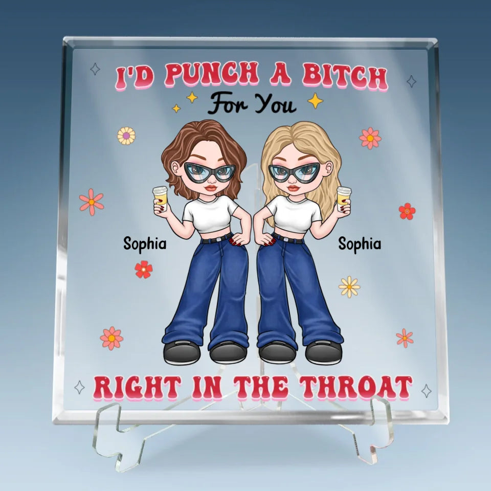Whenever I See Them, I Think - Bestie Personalized Custom Square Shaped Acrylic Plaque - Gift For Best Friends, BFF, Sisters
