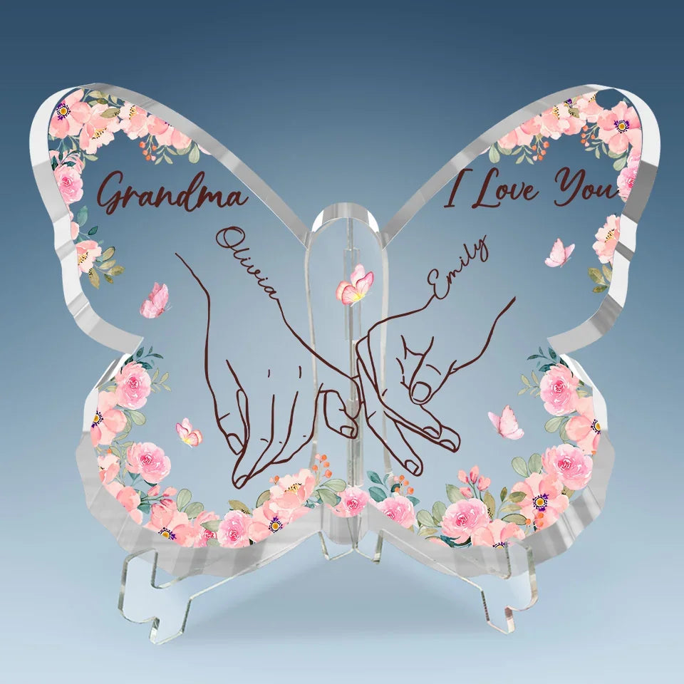 Silent Sacrifices Reflect Endless Love - Family Personalized Custom Butterfly Shaped Acrylic Plaque - Gift For Mom, Grandma
