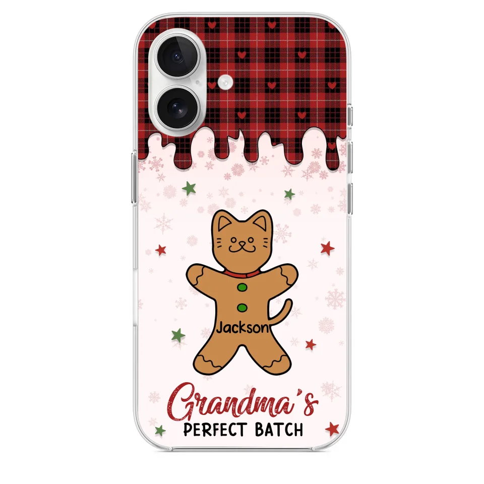 Personalize Her Phone With Memories That Make Her Smile - Family Personalized Custom Clear Phone Case - Christmas Gift For Grandma