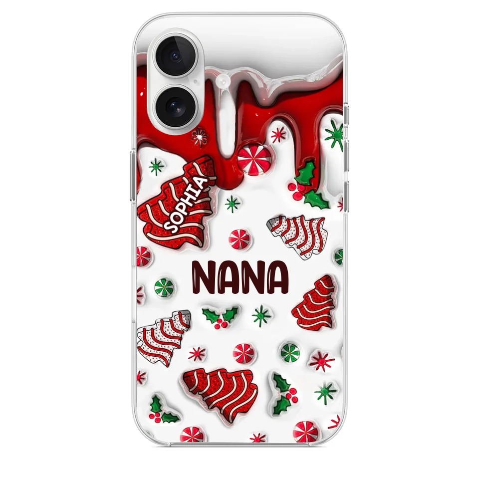 Every Memory With Grandma Is A Treasure - Family Personalized Custom 3D Inflated Effect Printed Clear Phone Case - Christmas Gift For Grandma
