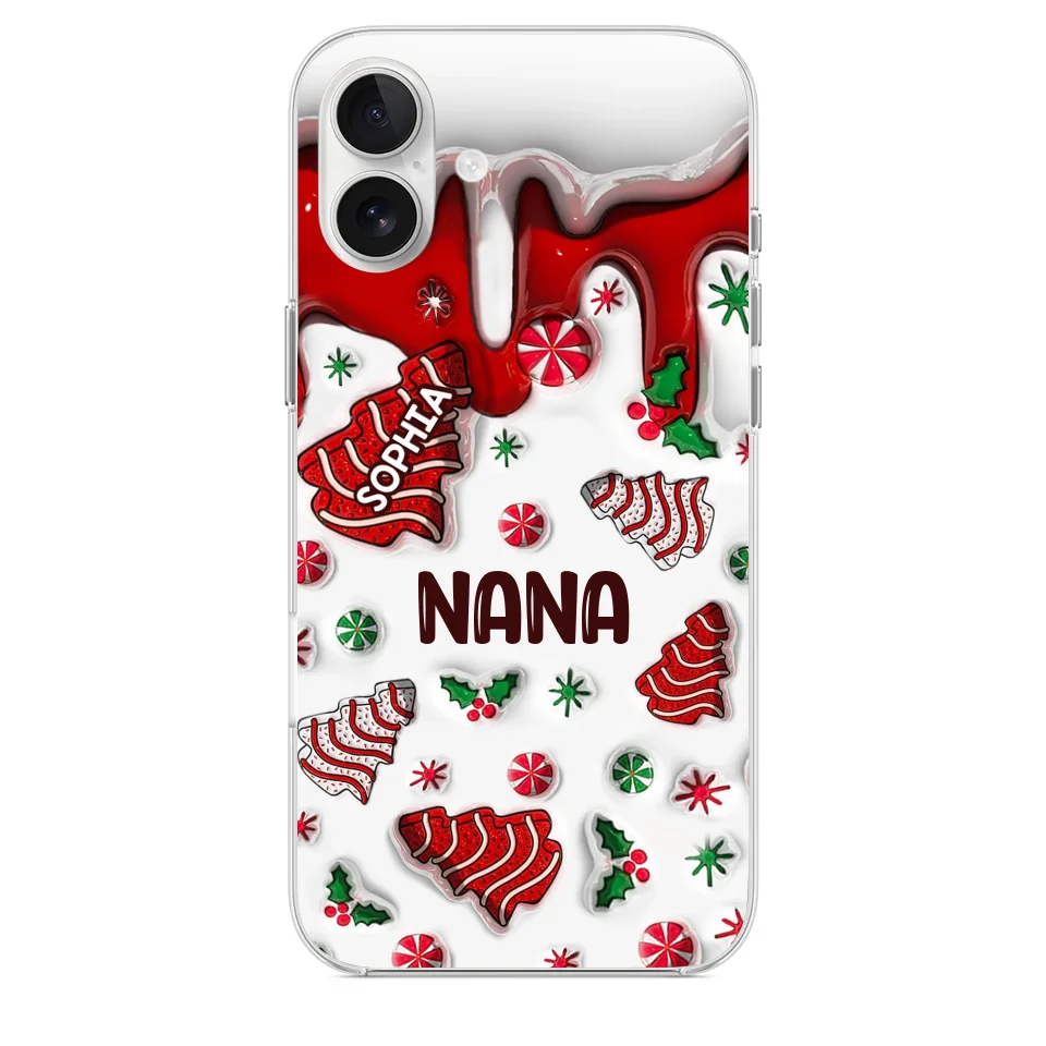 Every Memory With Grandma Is A Treasure - Family Personalized Custom 3D Inflated Effect Printed Clear Phone Case - Christmas Gift For Grandma