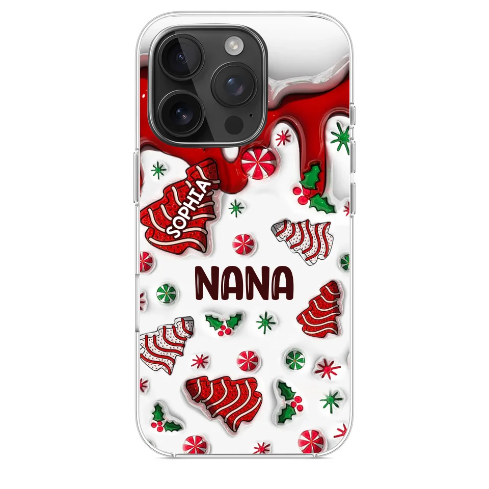 Every Memory With Grandma Is A Treasure - Family Personalized Custom 3D Inflated Effect Printed Clear Phone Case - Christmas Gift For Grandma