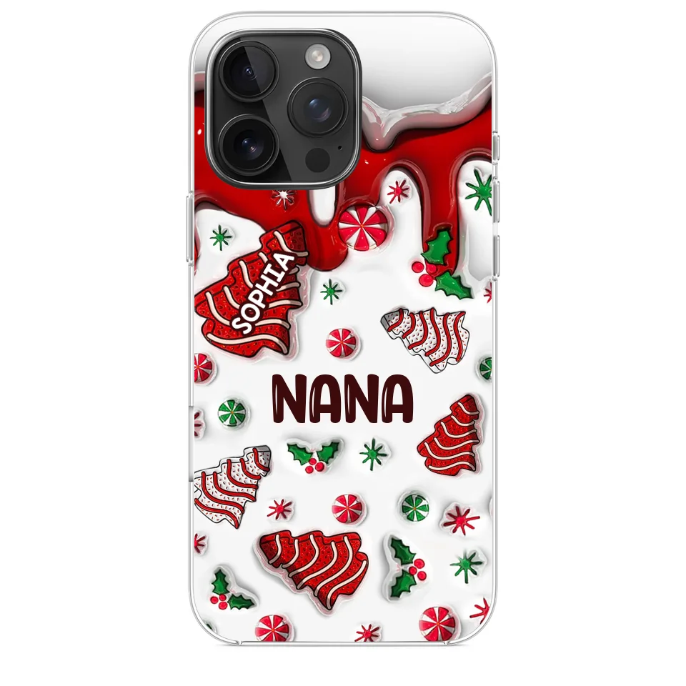 Every Memory With Grandma Is A Treasure - Family Personalized Custom 3D Inflated Effect Printed Clear Phone Case - Christmas Gift For Grandma