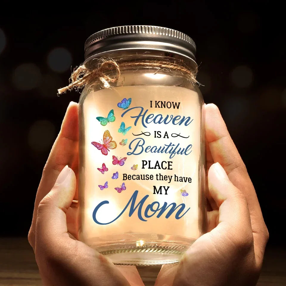 In Our Hearts, They Live Forever - Memorial Personalized Custom Mason Jar Light - Sympathy Gift For Family Members