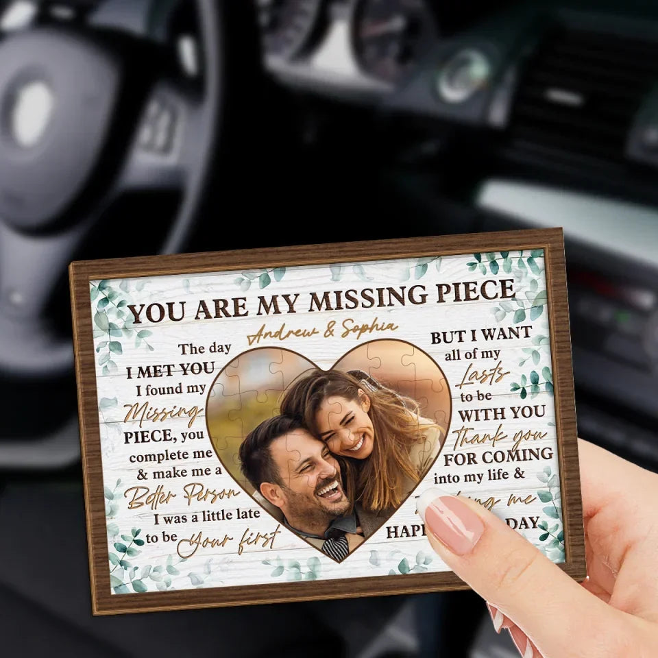 Custom Photo We Are Two Souls With One Heart - Couple Personalized Custom Car Visor Clip - Gift For Husband Wife, Anniversary