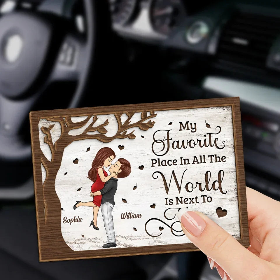 You Are My Sunshine On The Cloudiest Days - Couple Personalized Custom Car Visor Clip - Gift For Husband Wife, Anniversary
