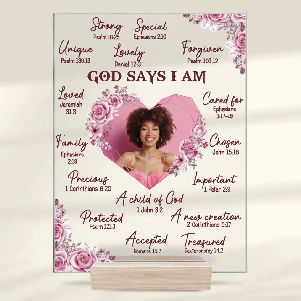 Custom Photo A New Creation Of God Self-Love - Affirmation Personalized Custom Rectangle Shaped Acrylic Plaque - Gift For Yourself