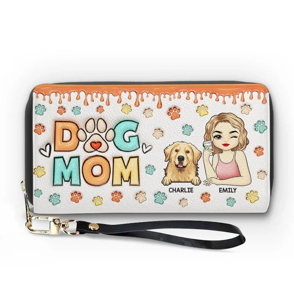 Life Is Better With A Loyal Companion - Dog & Cat Personalized Custom 3D Inflated Effect Printed Leather Long Wallet -  Gift For Pet Owners, Pet Lovers