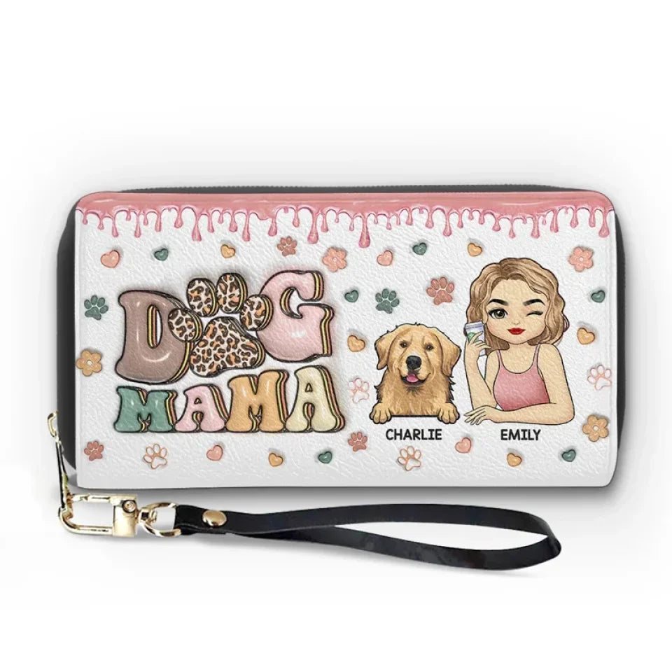 Unconditional Love Comes With Four Paws - Dog & Cat Personalized Custom 3D Inflated Effect Printed Leather Long Wallet -  Gift For Pet Owners, Pet Lovers