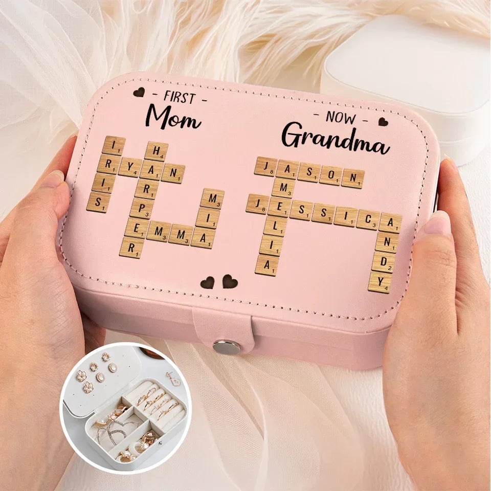 Being Your Mother Was A Gift - Family Personalized Custom Jewelry Case - Gift For Mom, Grandma