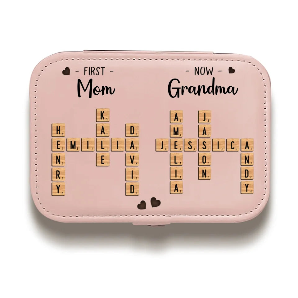 Being Your Mother Was A Gift - Family Personalized Custom Jewelry Case - Gift For Mom, Grandma