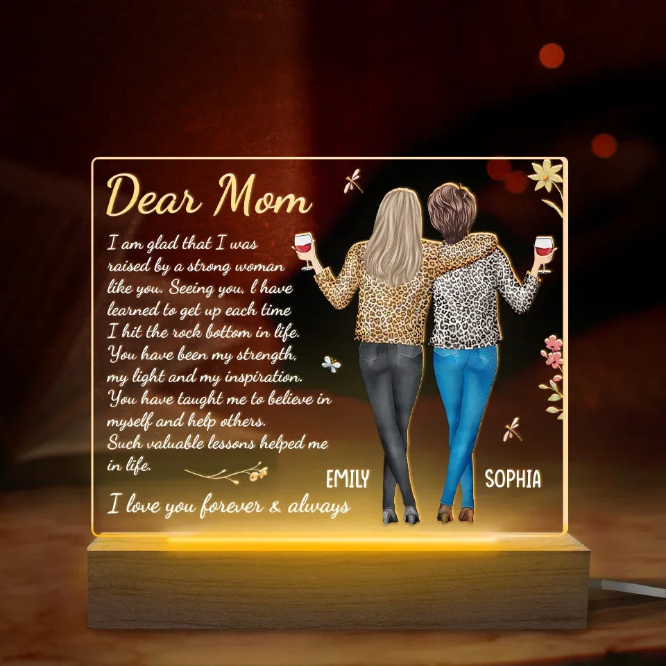 I Love You Forever And Always - Family Personalized Custom Shaped 3D LED Light - Gift For Mom, Daughter