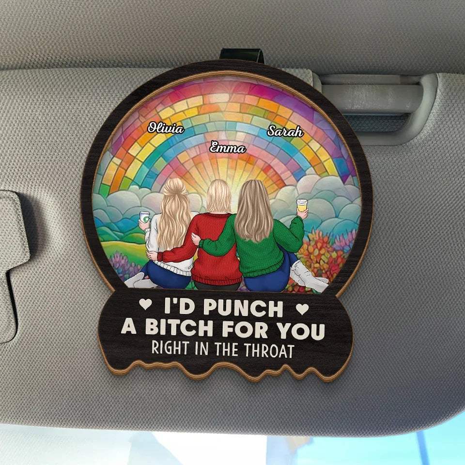 Together, We Can Conquer Anything - Bestie Personalized Custom Car Visor Clip - Gift For Best Friends, BFF, Sisters