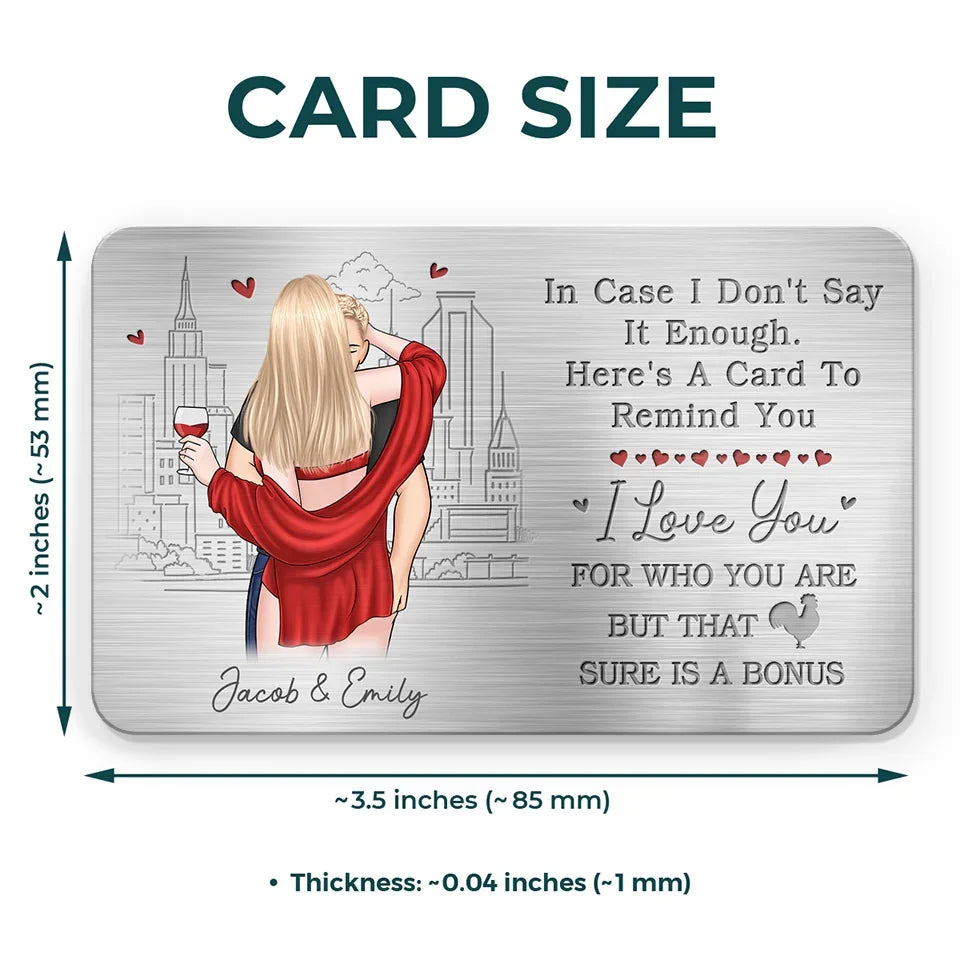 I Promise To Alway Be By Your Side - Couple Personalized Custom Aluminum Wallet Card - Gift For Husband Wife, Anniversary