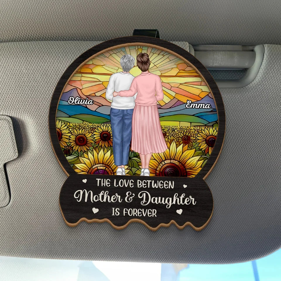 She’s My Heart, My Soul, My Everything - Family Personalized Custom Car Visor Clip - Gift For Mom, Daughter
