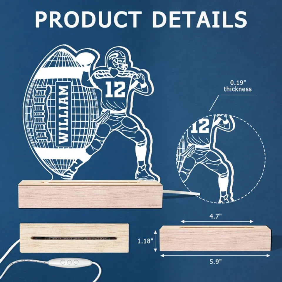 Every Play Is A Chance To Shine - Personalized Custom Shaped 3D LED Light - Gift For Sport Lovers, Sport Players