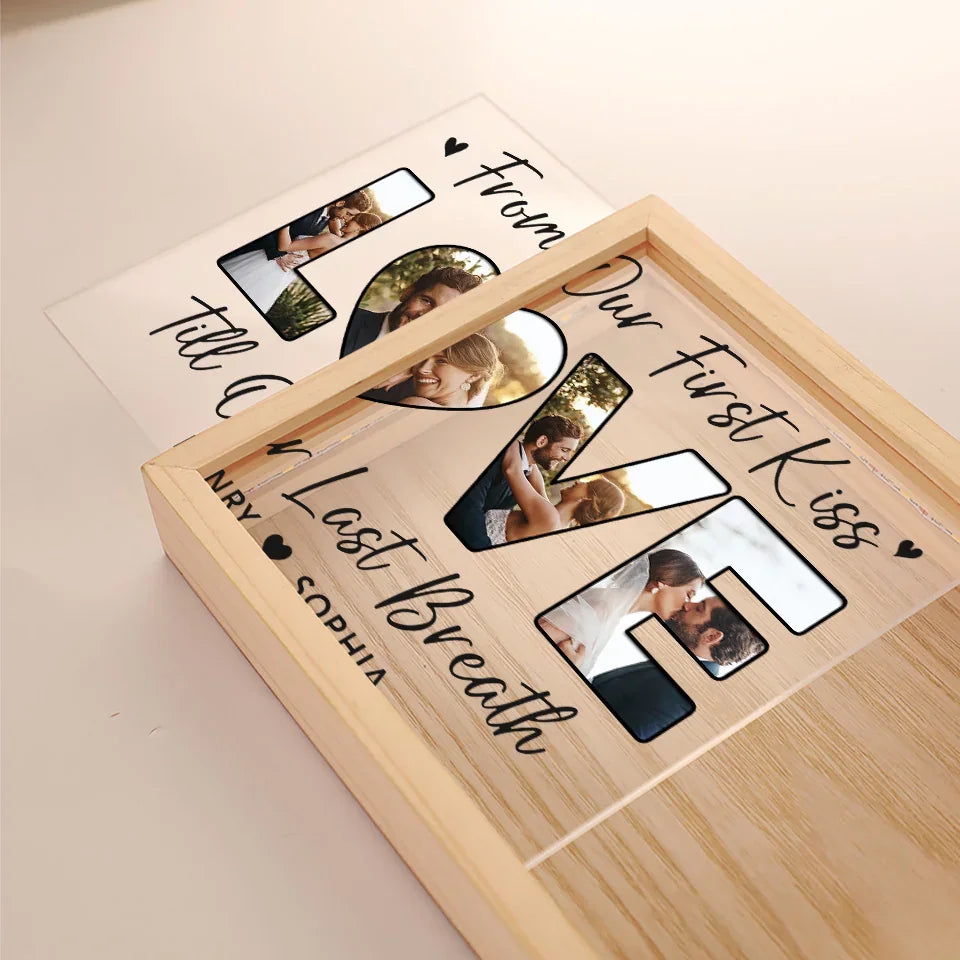 Custom Photo In You, I've Found My Forever - Couple Personalized Custom Frame Light Box - Gift For Husband Wife, Anniversary