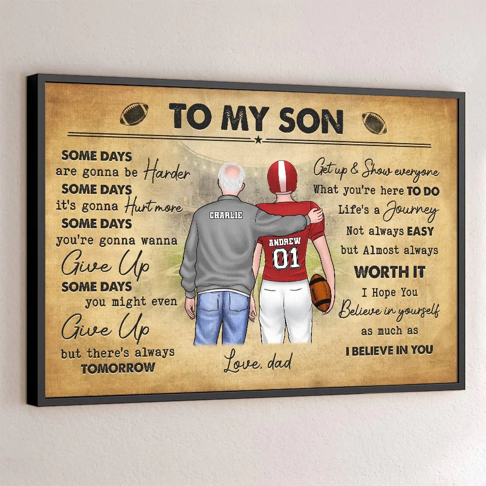 Football First, Everything Else Later - Family Personalized Custom Horizontal Poster - Gift For Family Members, Sport Lovers, Sport Players