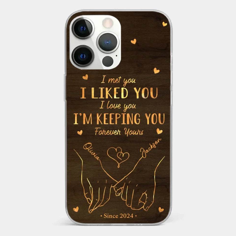 Loved You Then, Love You Still - Couple Personalized Custom Clear Phone Case - Gift For Husband Wife, Anniversary