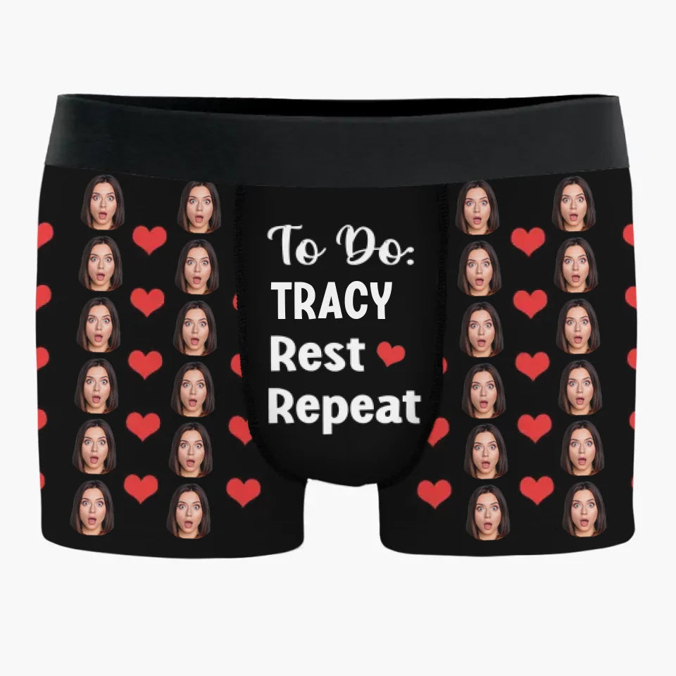 Custom Photo You’re The Reason I Believe In Love - Couple Personalized Custom Boxer Briefs, Men's Boxers - Gift For Husband Wife, Anniversary